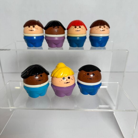 Vintage Fisher Price Toddle Tots Lot of 7 Figures 1980s Little People Style Toys - Picture 1 of 5